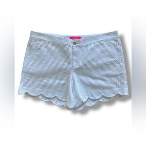 Lilly Pulitzer Textured Scallop Shorts White Size 12